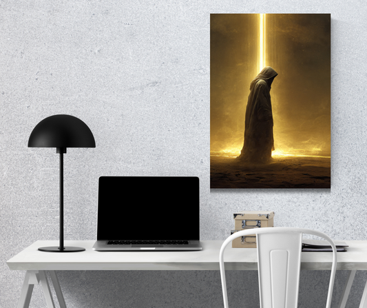 The Golden Ascendance: - Premium Metal Poster