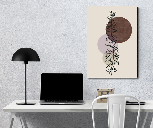 The Harmony of Nature and Earthy Circles - Premium Metal Poster