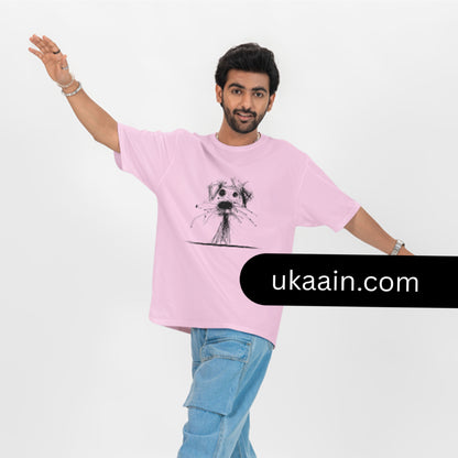 Men & Women: Premium The Doodle Pup Oversized T-Shirt (Pack Of 1)