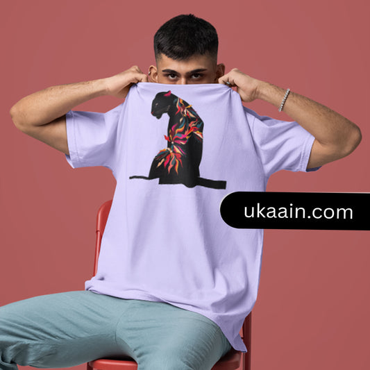Premium The Neon Panther Oversized T-Shirt