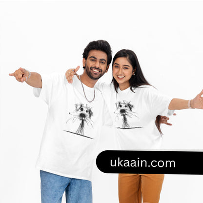 Men & Women: Premium The Doodle Pup Oversized T-Shirt (Pack Of 1)