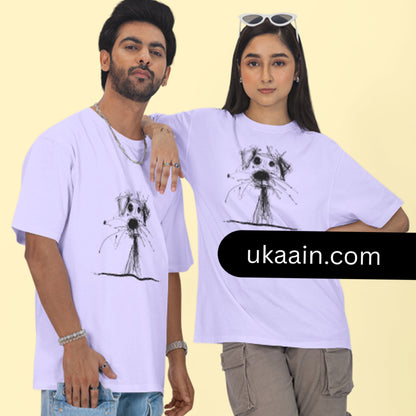 Men & Women: Premium The Doodle Pup Oversized T-Shirt (Pack Of 1)