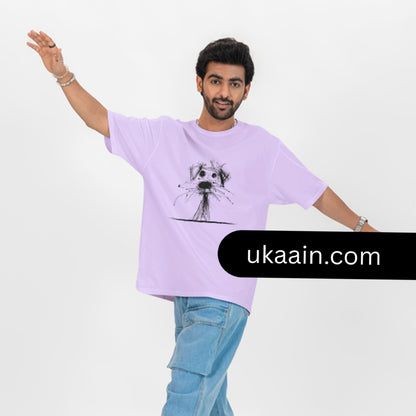 Men & Women: Premium The Doodle Pup Oversized T-Shirt (Pack Of 1)