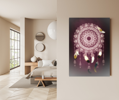 The Sacred Aura of the Mystic Dreamcatcher - Premium Metal Poster