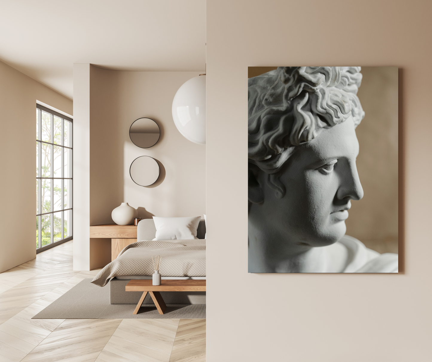 The Silent Echoes of Marble Perfection - Premium Metal Poster