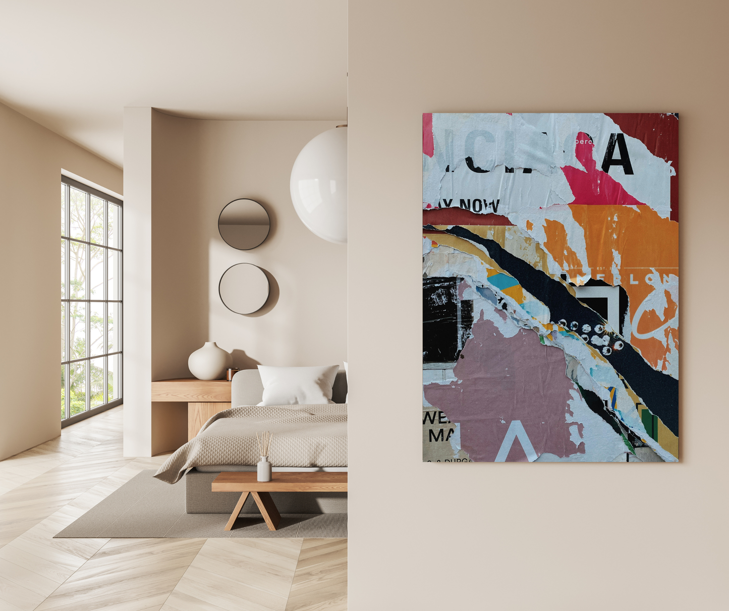 The Urban Echo of Torn Memories - Premium Metal Poster