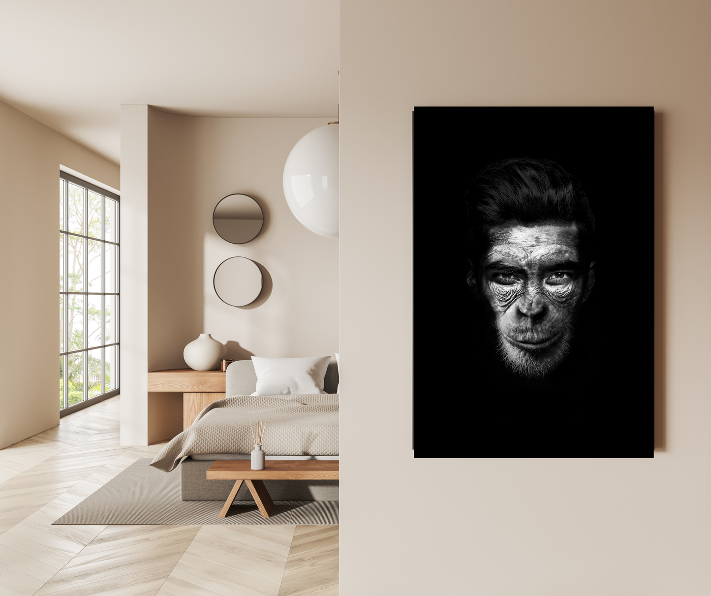 "The Primal Reflection of the Modern Soul - Premium Metal Poster