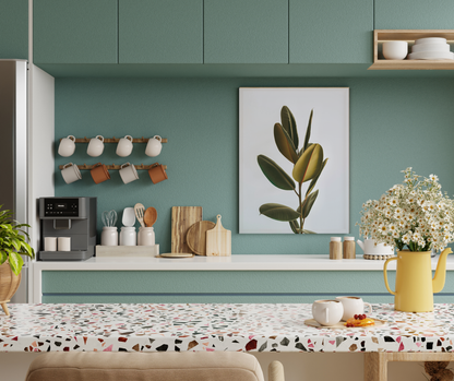 Verdant Minimalist: The Rubber Fig Study - Premium Metal Poster