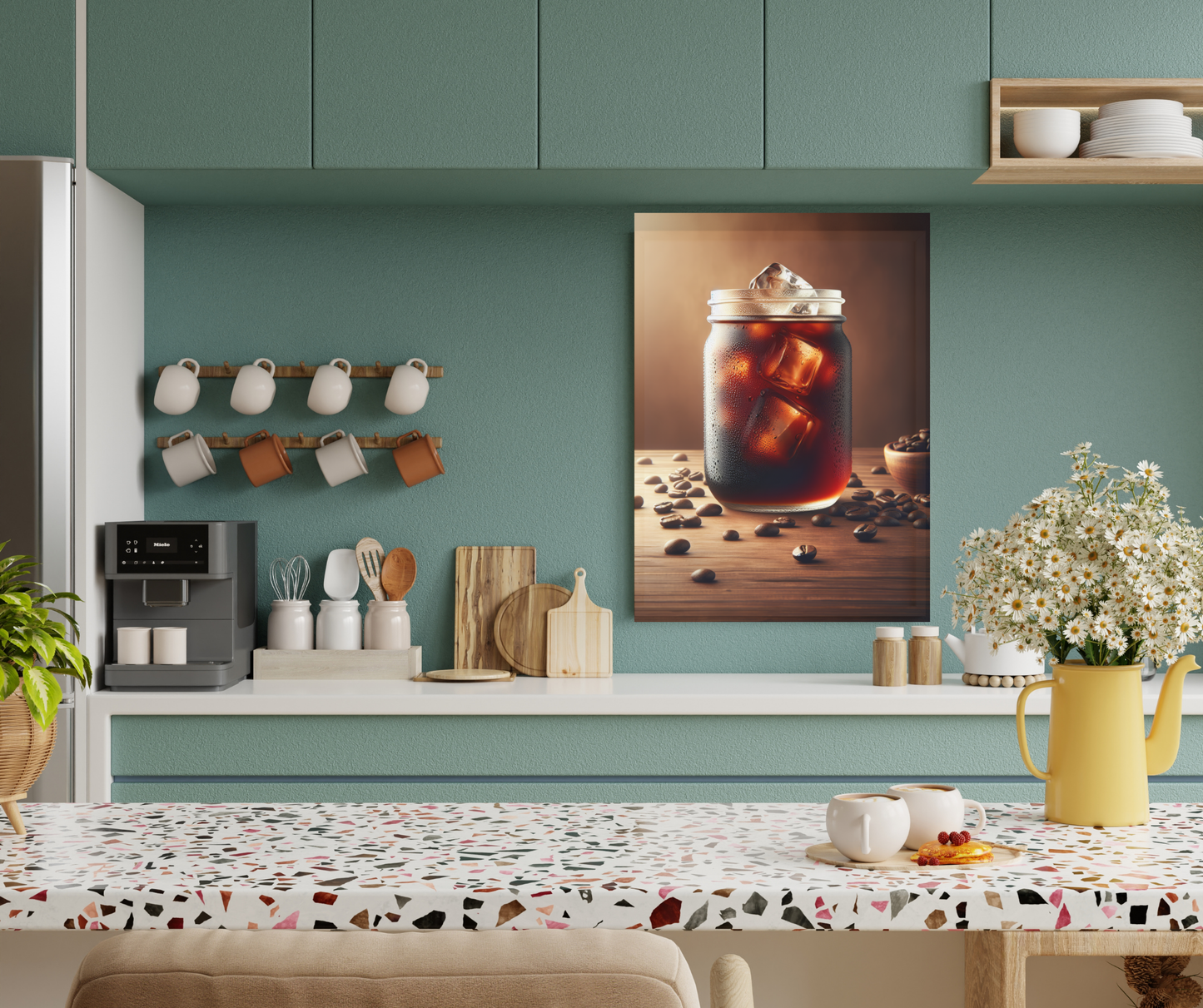 Arctic Brew: Cold Brew Mason Jar - Premium Metal Poster