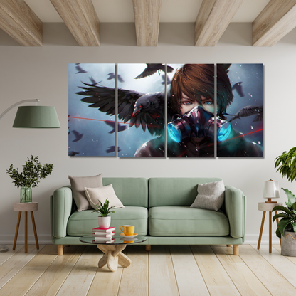 The Raven Protocol: Cyber-Noir Edition - Premium Metal Poster