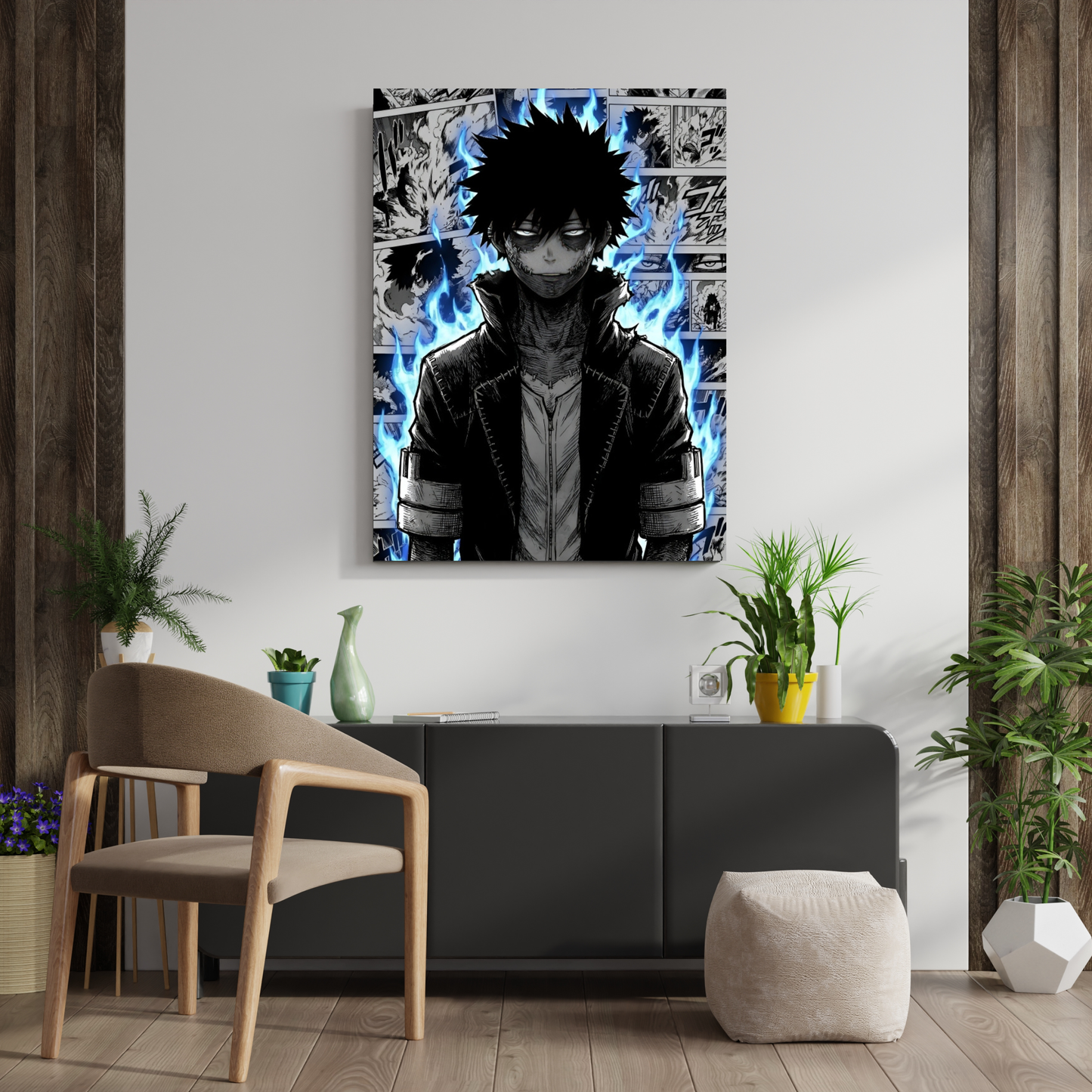 Dabi: The Blue Inferno Manga Edition - Premium Metal Poster