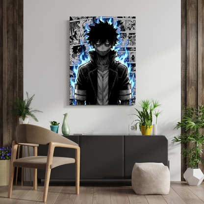 Dabi: The Blue Inferno Manga Edition - Premium Metal Poster