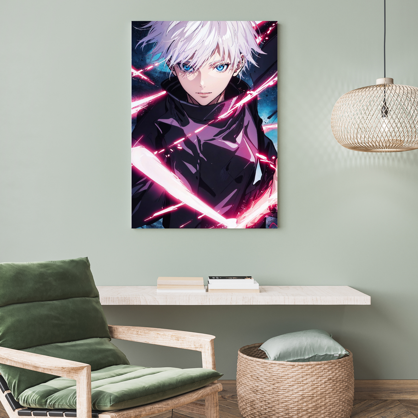Celestial Six Eyes Burst - Premium Metal Poster