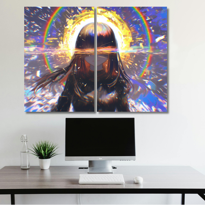 Celestial Prism: The Ethereal Awakening - Premium Metal Poster