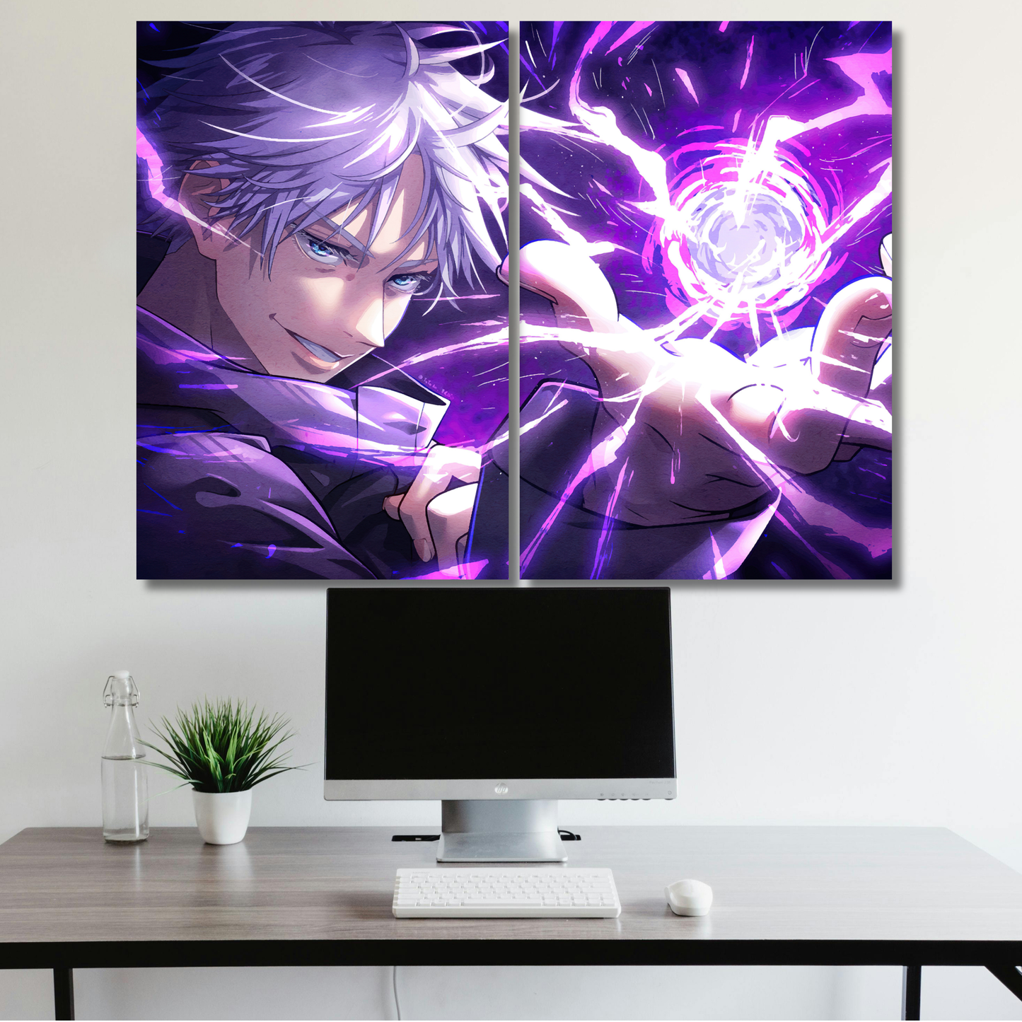 Killua Zoldyck: Godspeed Electric Surge - Premium Metal Poster