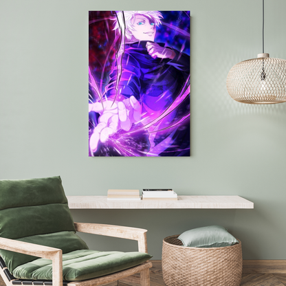 Purple Void Annihilation - Premium Metal Poster