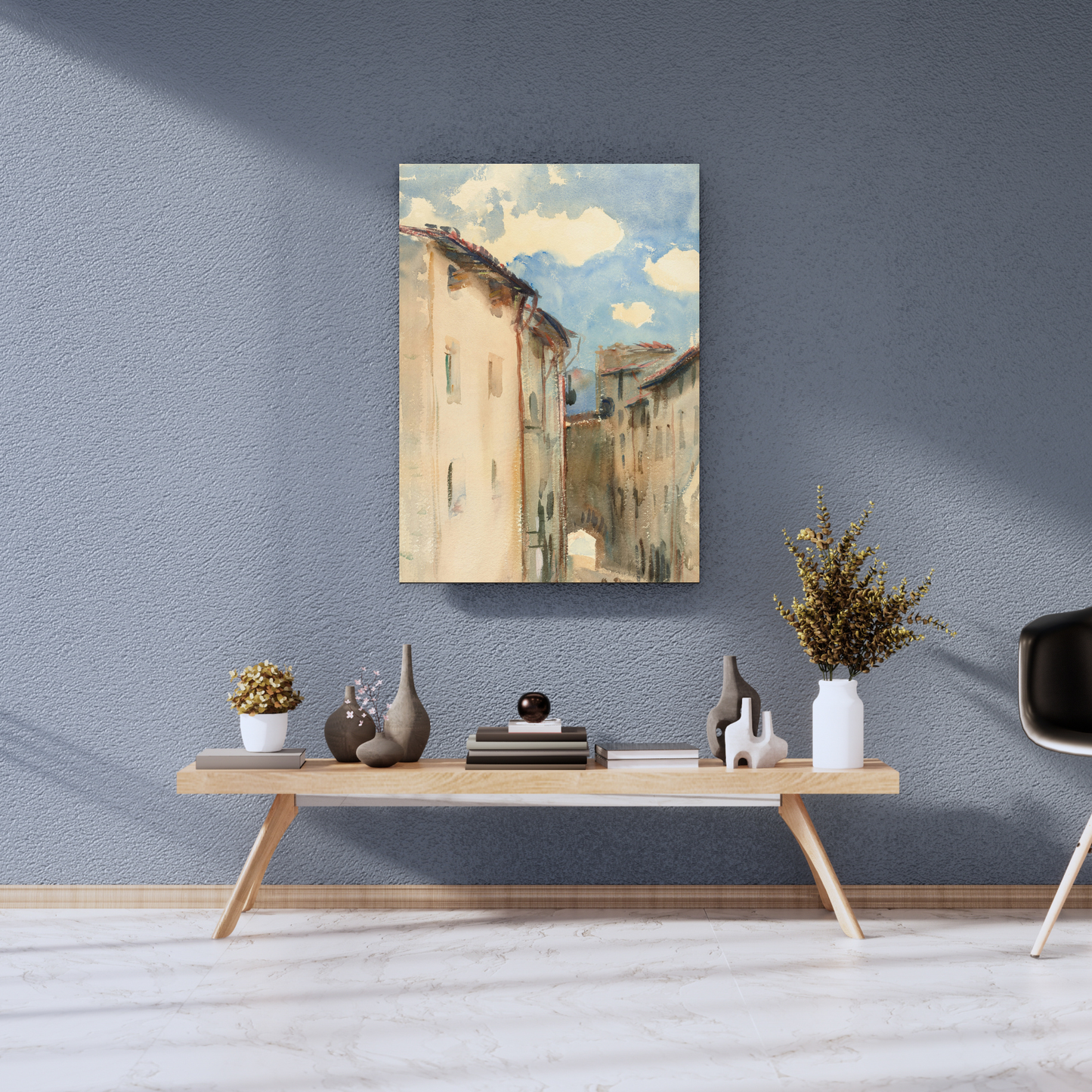 Rustic Italian Alley - Premium Metal Poster