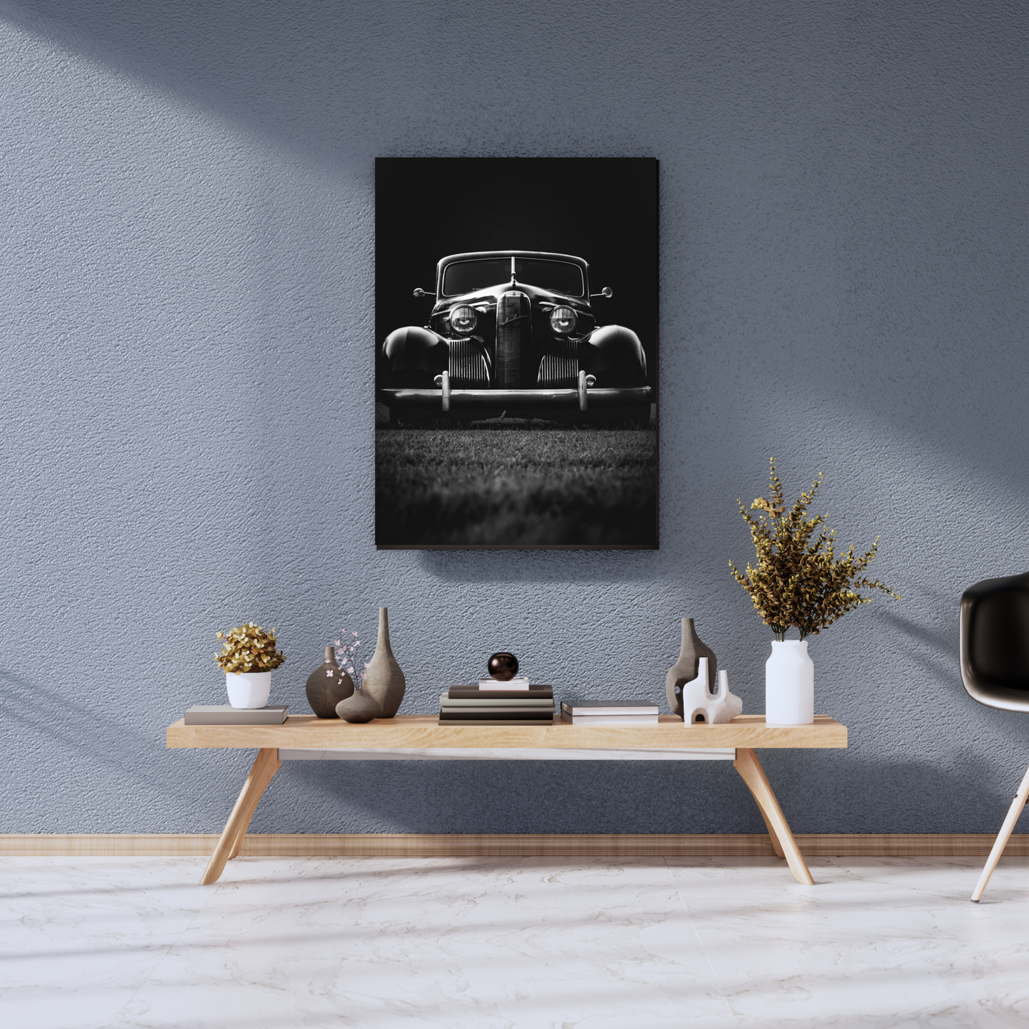 The Noir Classic: Midnight Phantom - Premium Metal Poster