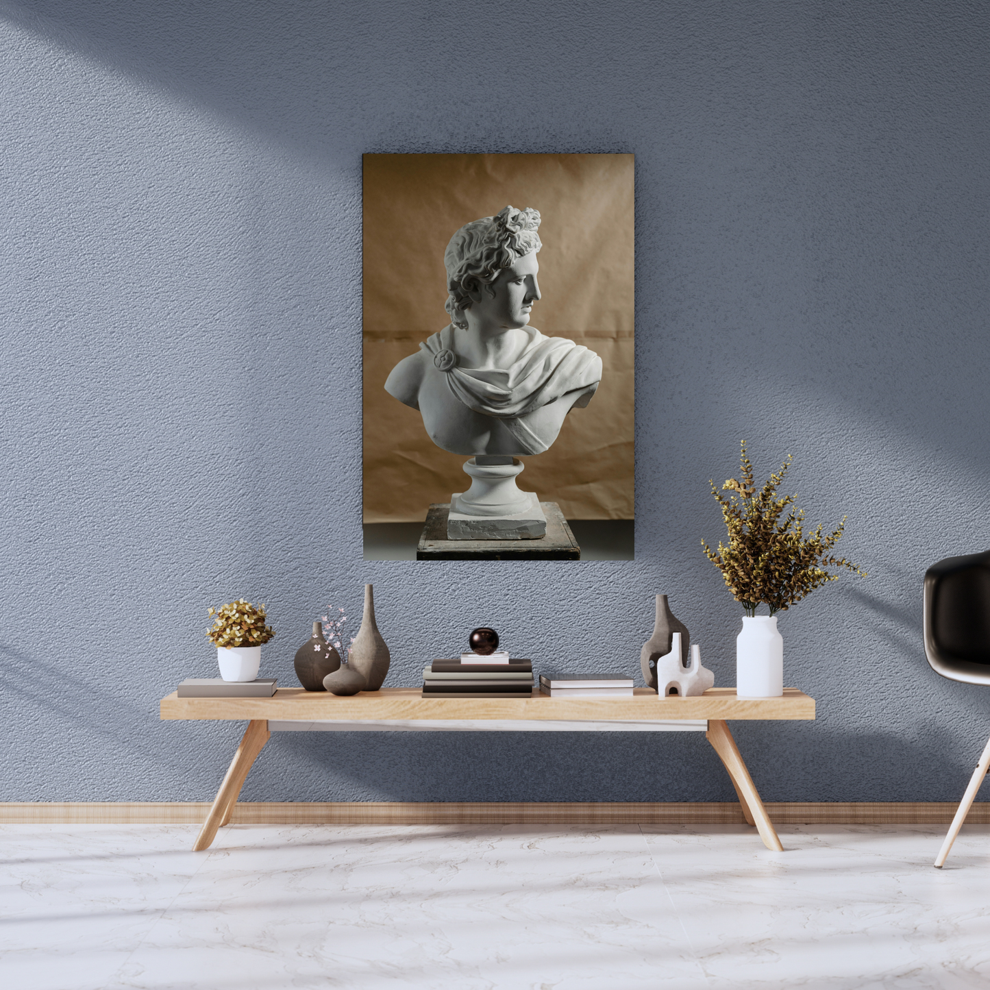 "Classic Majesty: Apollo Marble - Premium Metal Poster