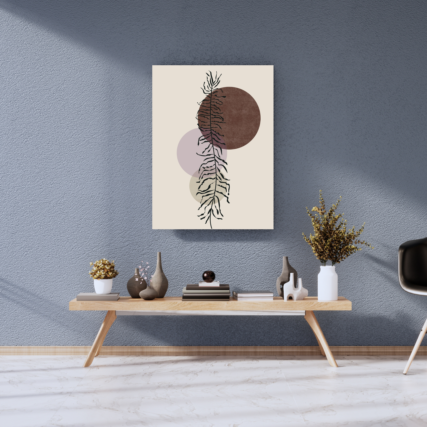 The Harmony of Nature and Earthy Circles - Premium Metal Poster