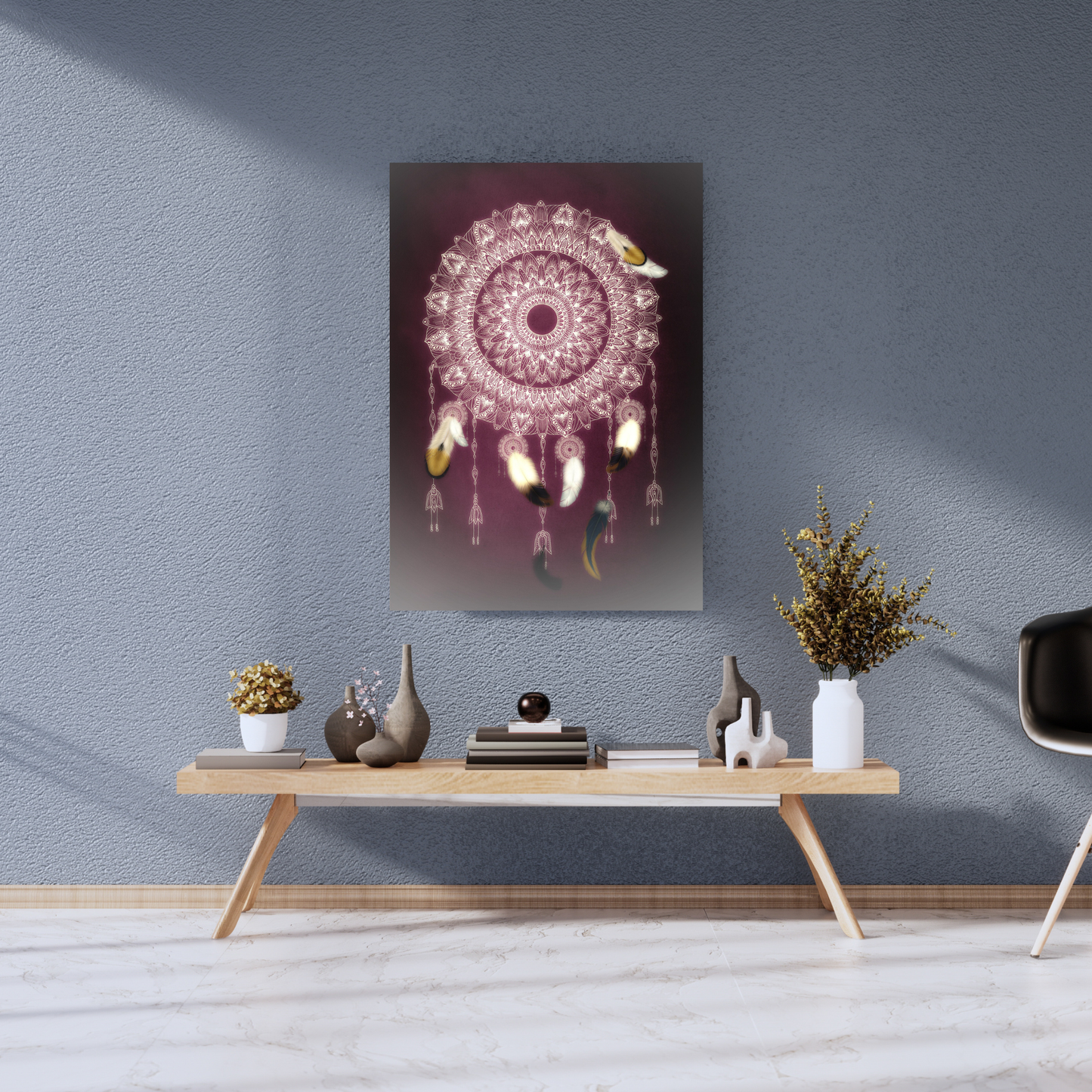 The Sacred Aura of the Mystic Dreamcatcher - Premium Metal Poster