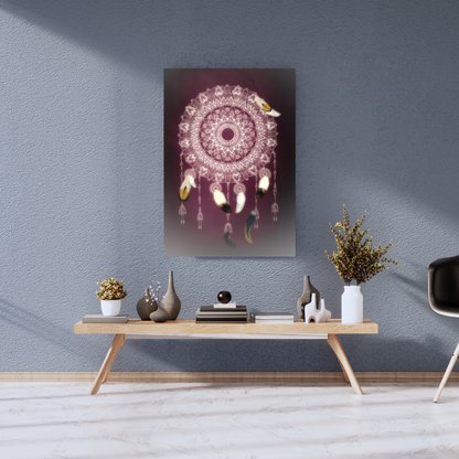 The Sacred Aura of the Mystic Dreamcatcher - Premium Metal Poster