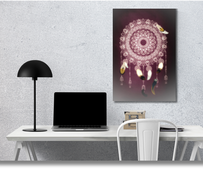 The Sacred Aura of the Mystic Dreamcatcher - Premium Metal Poster
