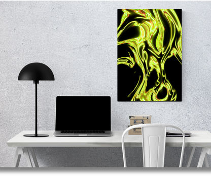The Neon Pulse of Electric Energy - Premium Metal Poster