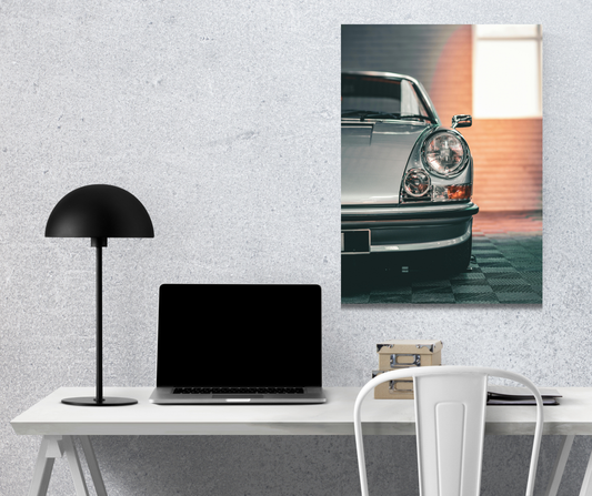 The Silver Silhouette of a Timeless Masterpiece: - Premium Metal Poster