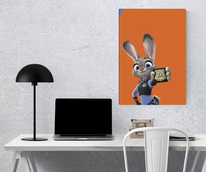 "Officer Hopps: Judy Zootopia Badge" - Premium Metal Poster
