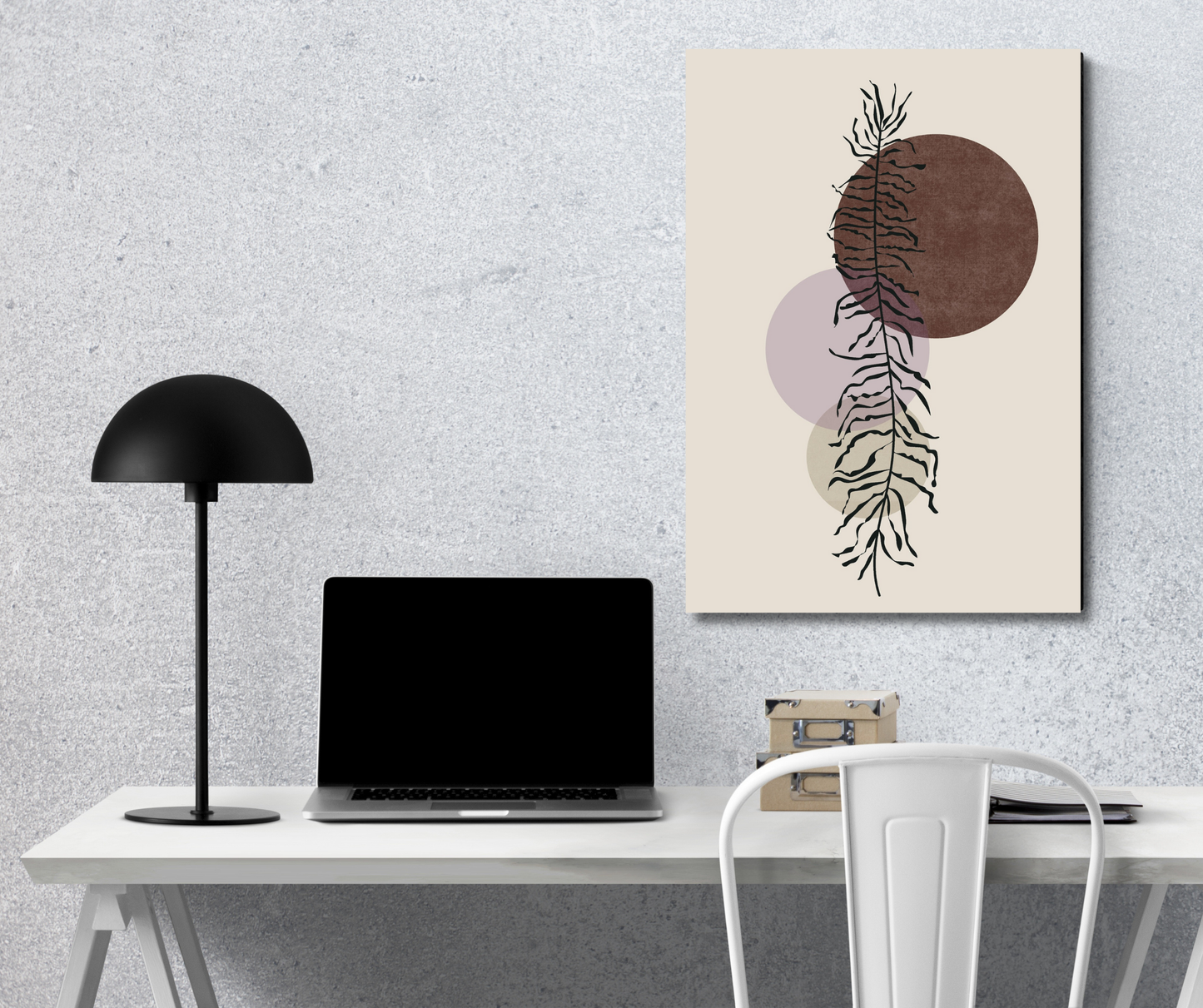 The Harmony of Nature and Earthy Circles - Premium Metal Poster