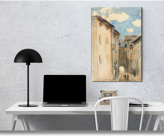 Rustic Italian Alley - Premium Metal Poster