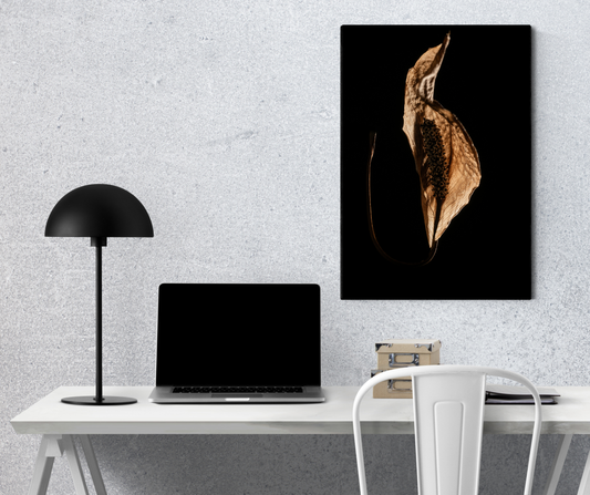 The Golden Wither: Botanical Noir - Premium Metal Poster