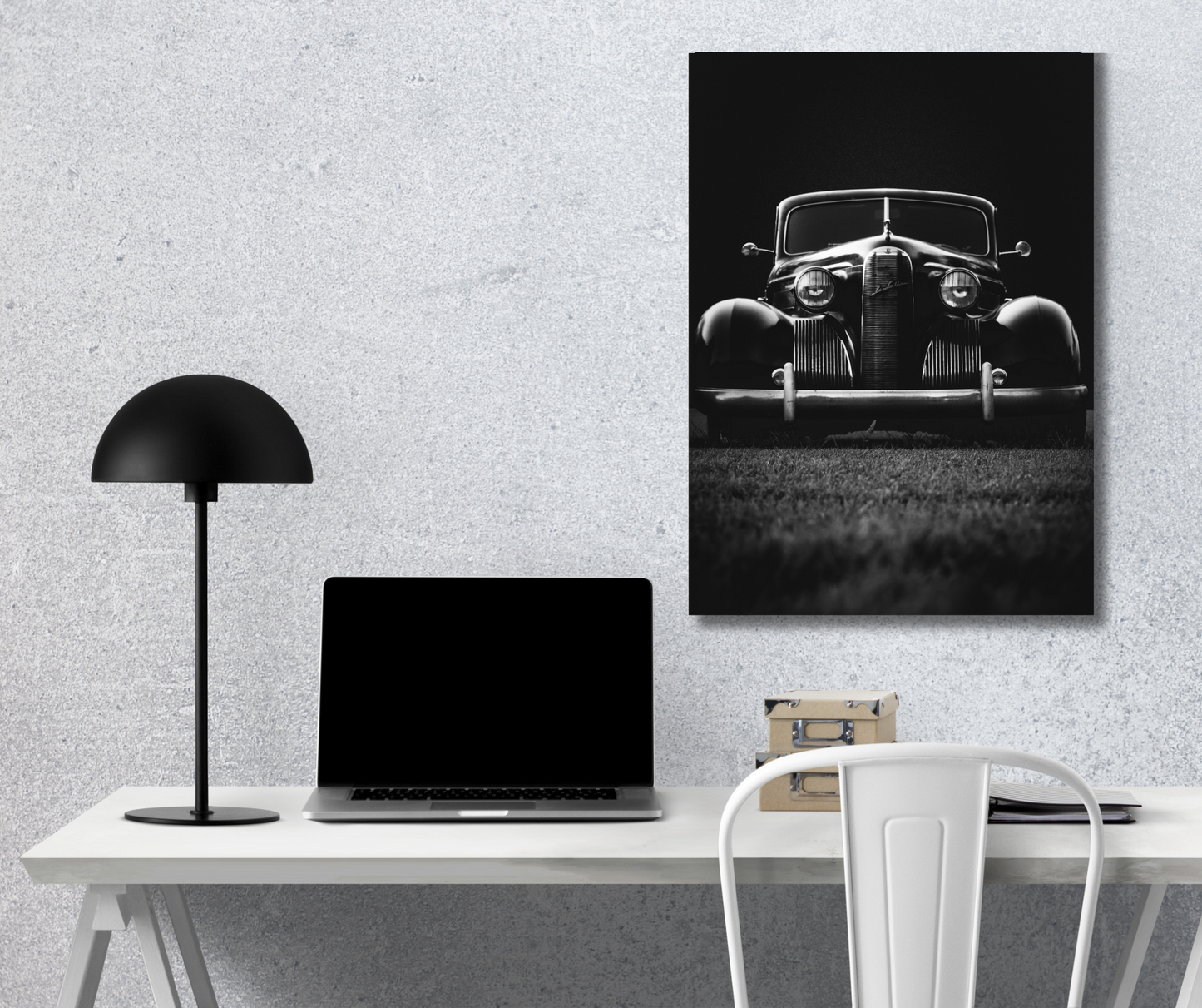 The Noir Classic: Midnight Phantom - Premium Metal Poster