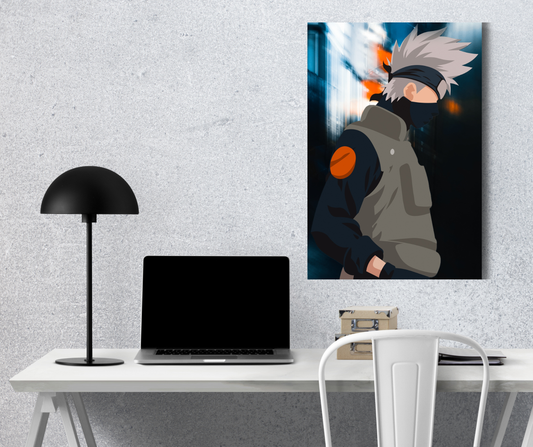 The Ninja: Kakashi Shadow Art - Premium Metal Poster