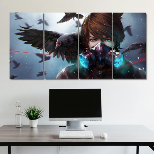 The Raven Protocol: Cyber-Noir Edition - Premium Metal Poster