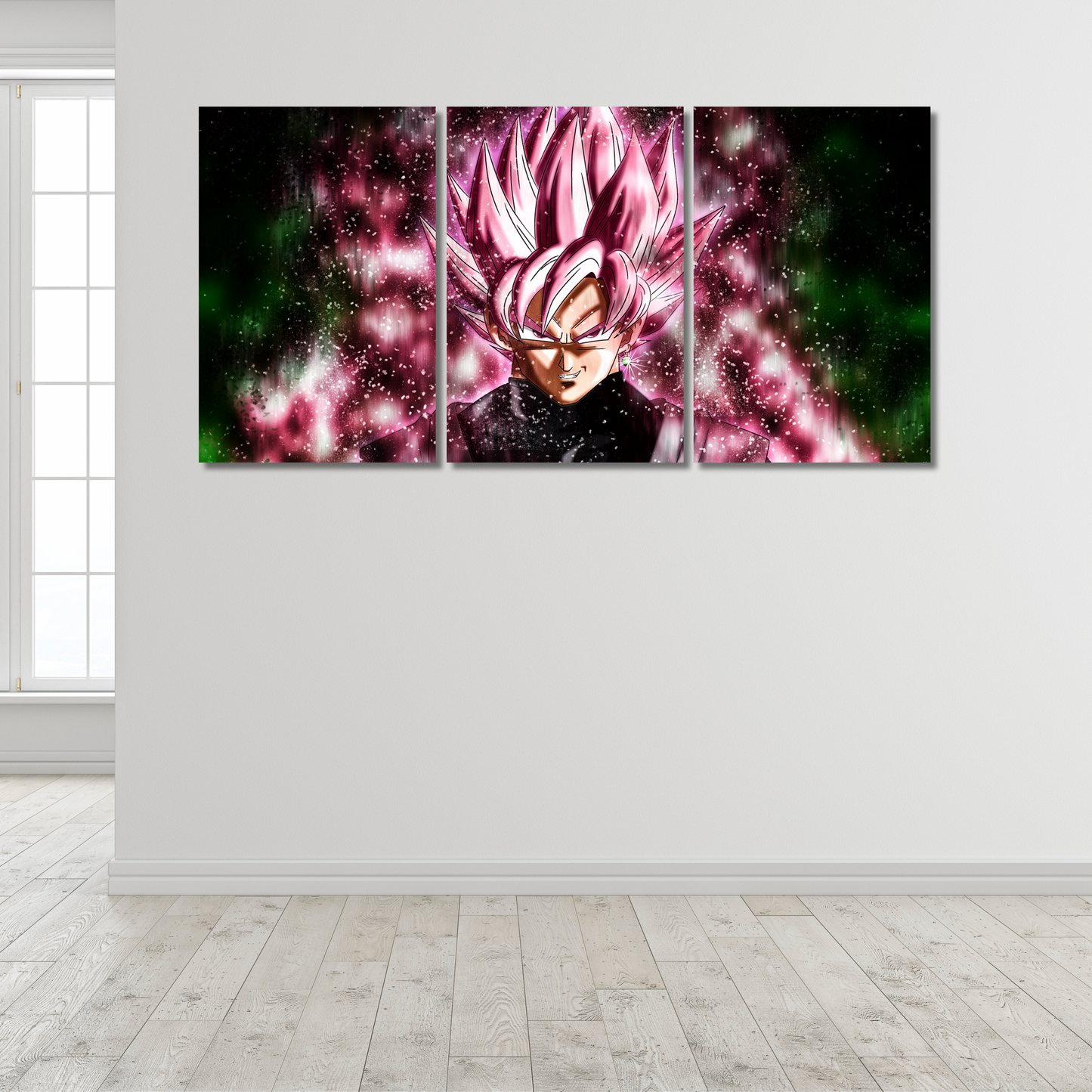 Divine Rose: Cosmic Pink Warrior - Premium Metal Poster