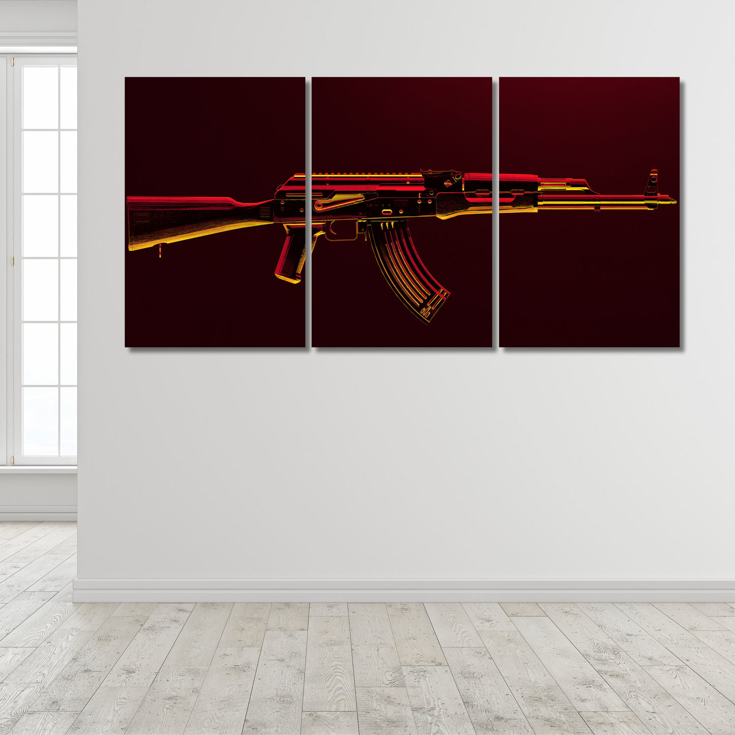 AK-47: Crimson Gold Triptych - Premium Metal Poster