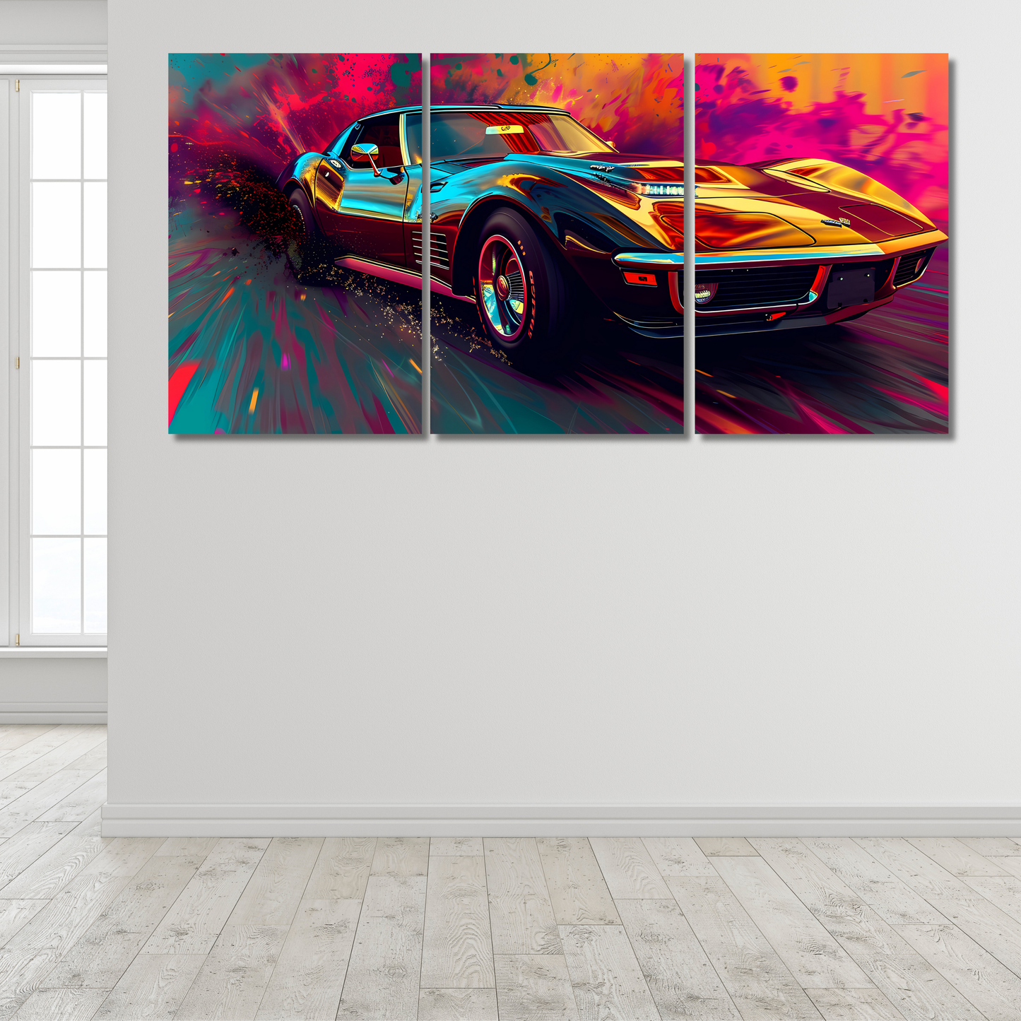 Cyber-Abstract Muscle Car - Premium Metal Poster