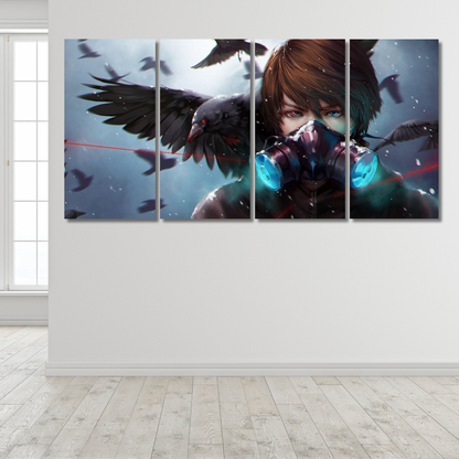 The Raven Protocol: Cyber-Noir Edition - Premium Metal Poster