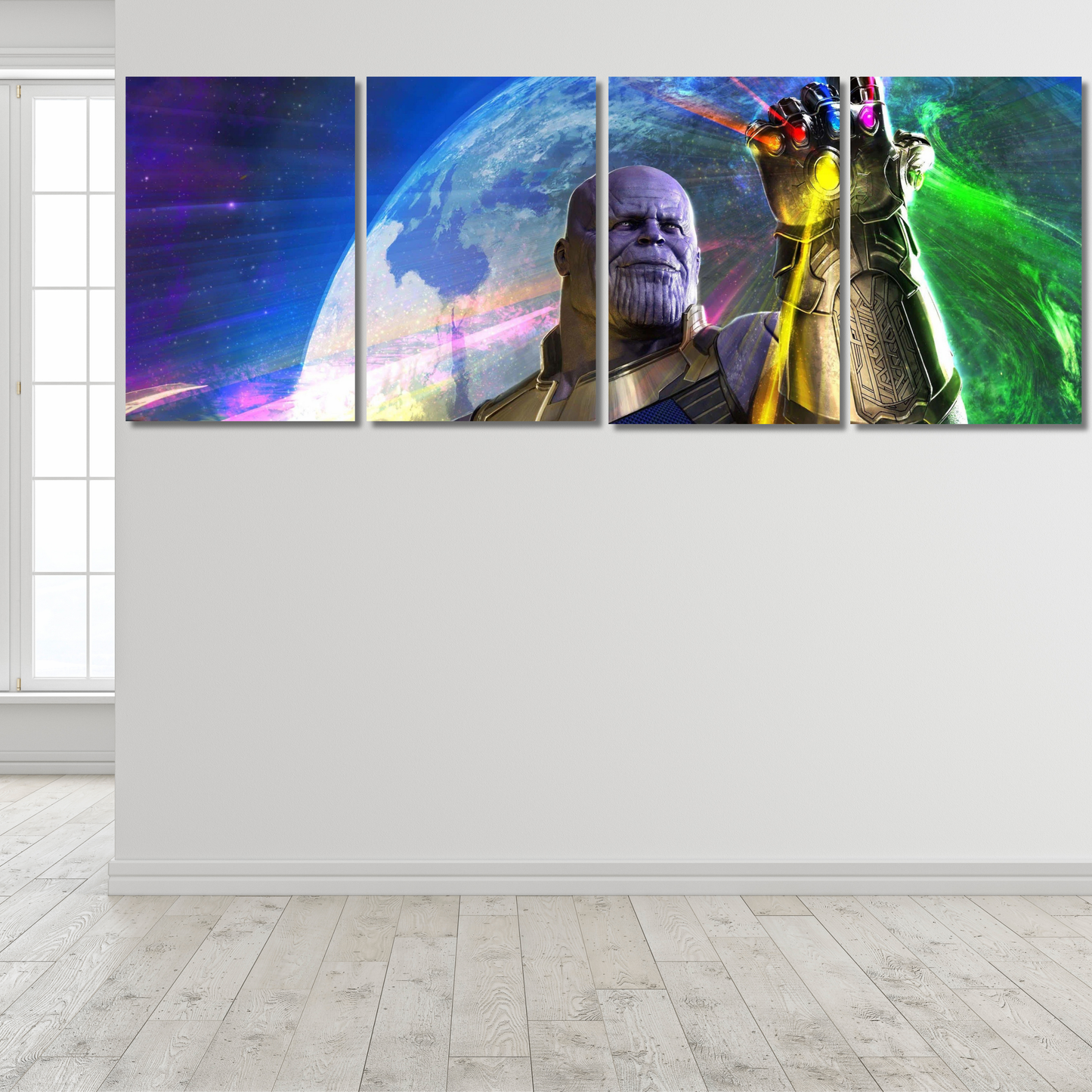 Titan's Snap: Thanos Infinity Gauntlet Cosmic Triptych - Premium Metal Poster