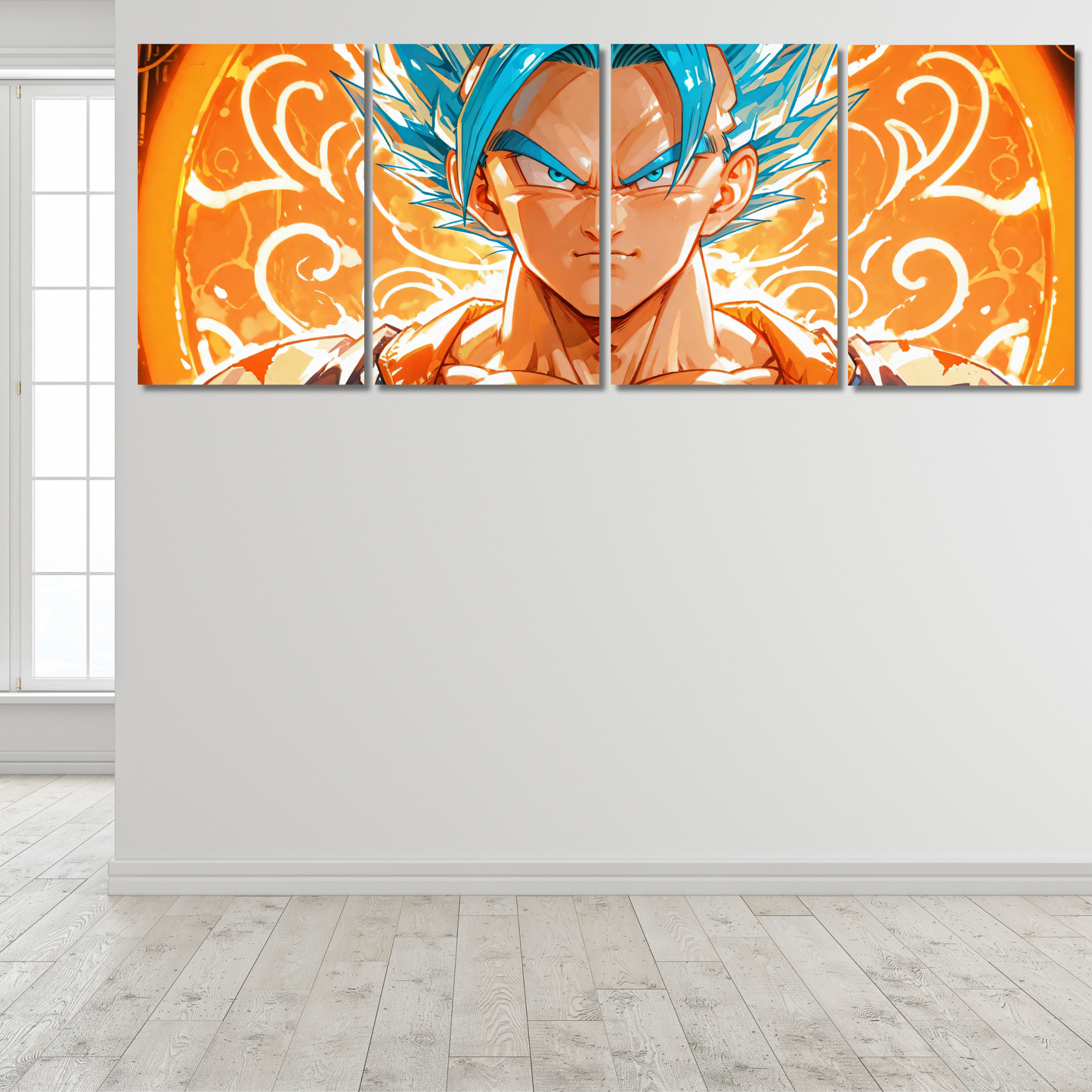 Super Saiyan Azure: Solar Flare Edition - Premium Metal Poster