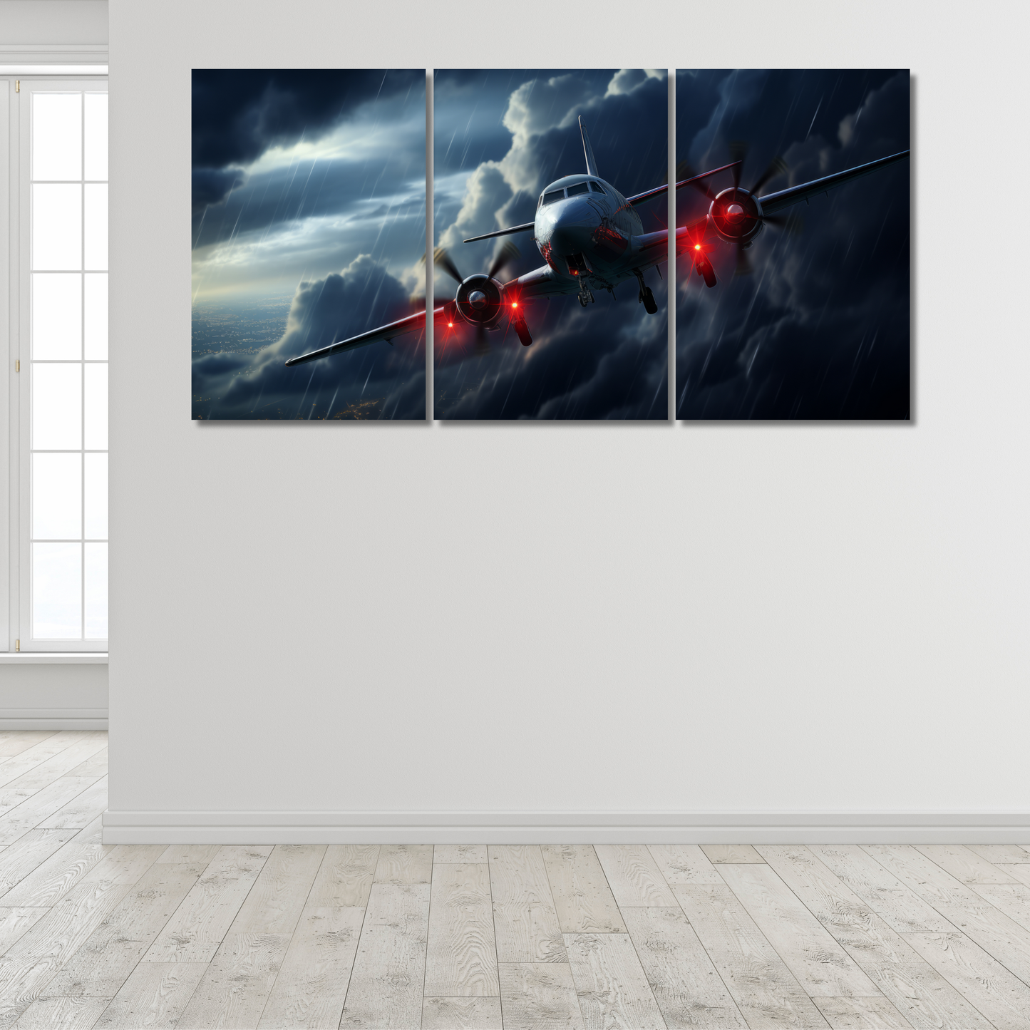 Storm Chaser: Cinematic Aviator - Premium Metal Poster
