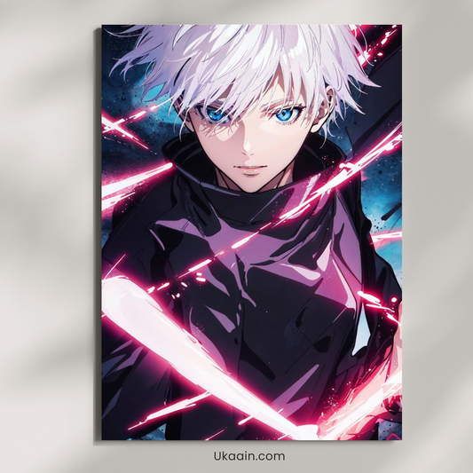 Celestial Six Eyes Burst - Premium Metal Poster