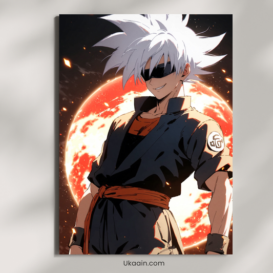 Gojo-Ku: The Infinite Saiyan - Premium Metal Poster