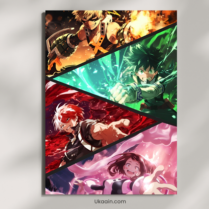 Ultimate Quirk: The Class 1-A Heroes Assembly" - Premium Metal Poster