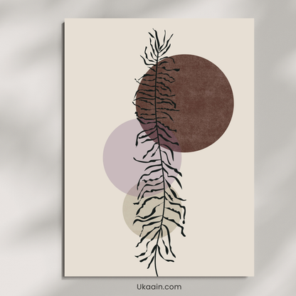 The Harmony of Nature and Earthy Circles - Premium Metal Poster