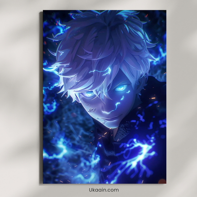 Satoru Gojo: The Six Eyes Transcendence - Premium Metal Poster