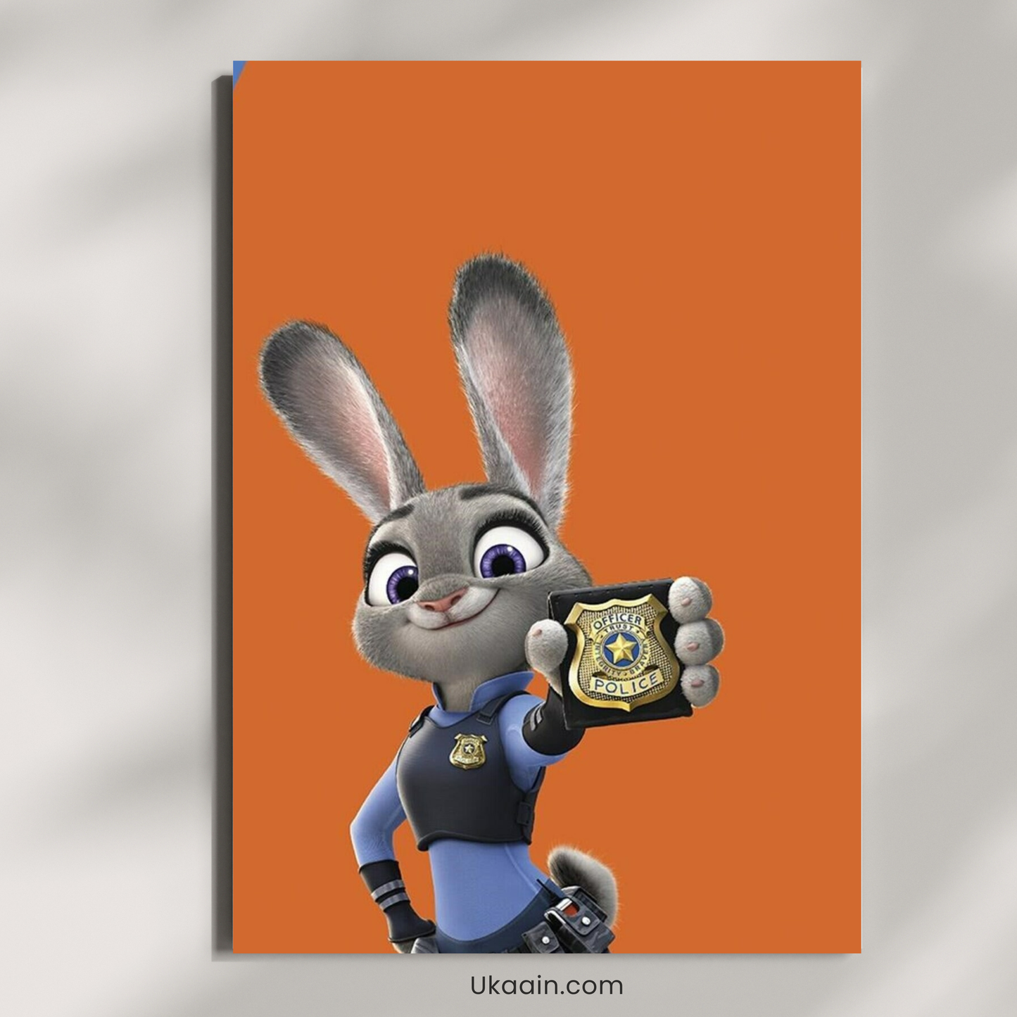 "Officer Hopps: Judy Zootopia Badge" - Premium Metal Poster