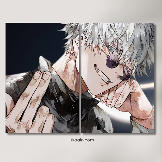 Satoru Gojo: The Infinite Confidence - Premium Metal Poster